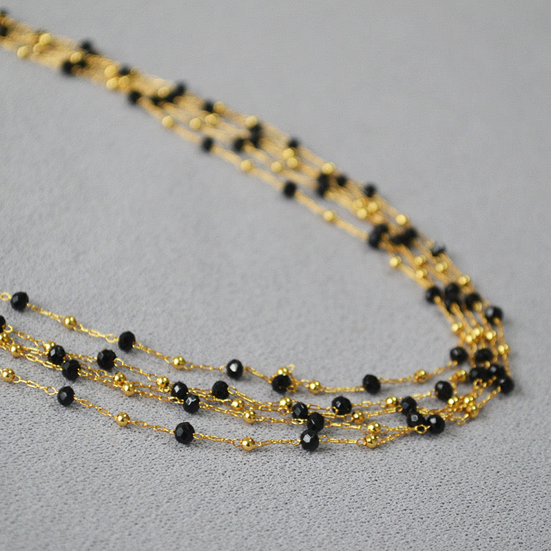 Multi-Layered Mini Spinel Necklace