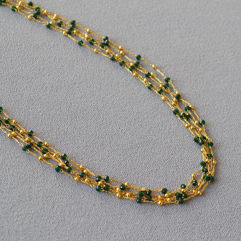 Multi-Layered Mini Spinel Necklace