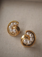 Vintage Pearl French Clip-On Earrings