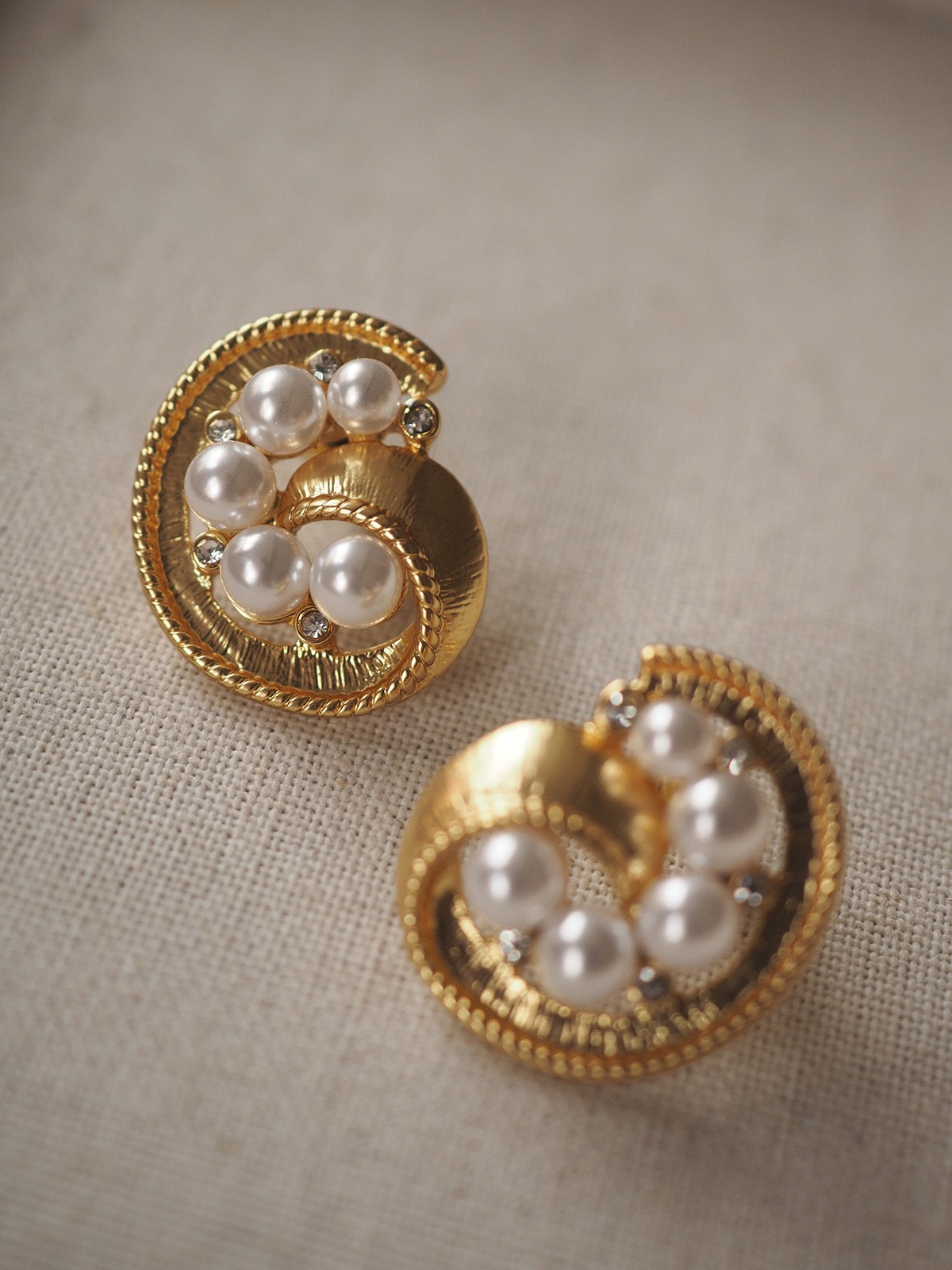 Vintage Pearl French Clip-On Earrings