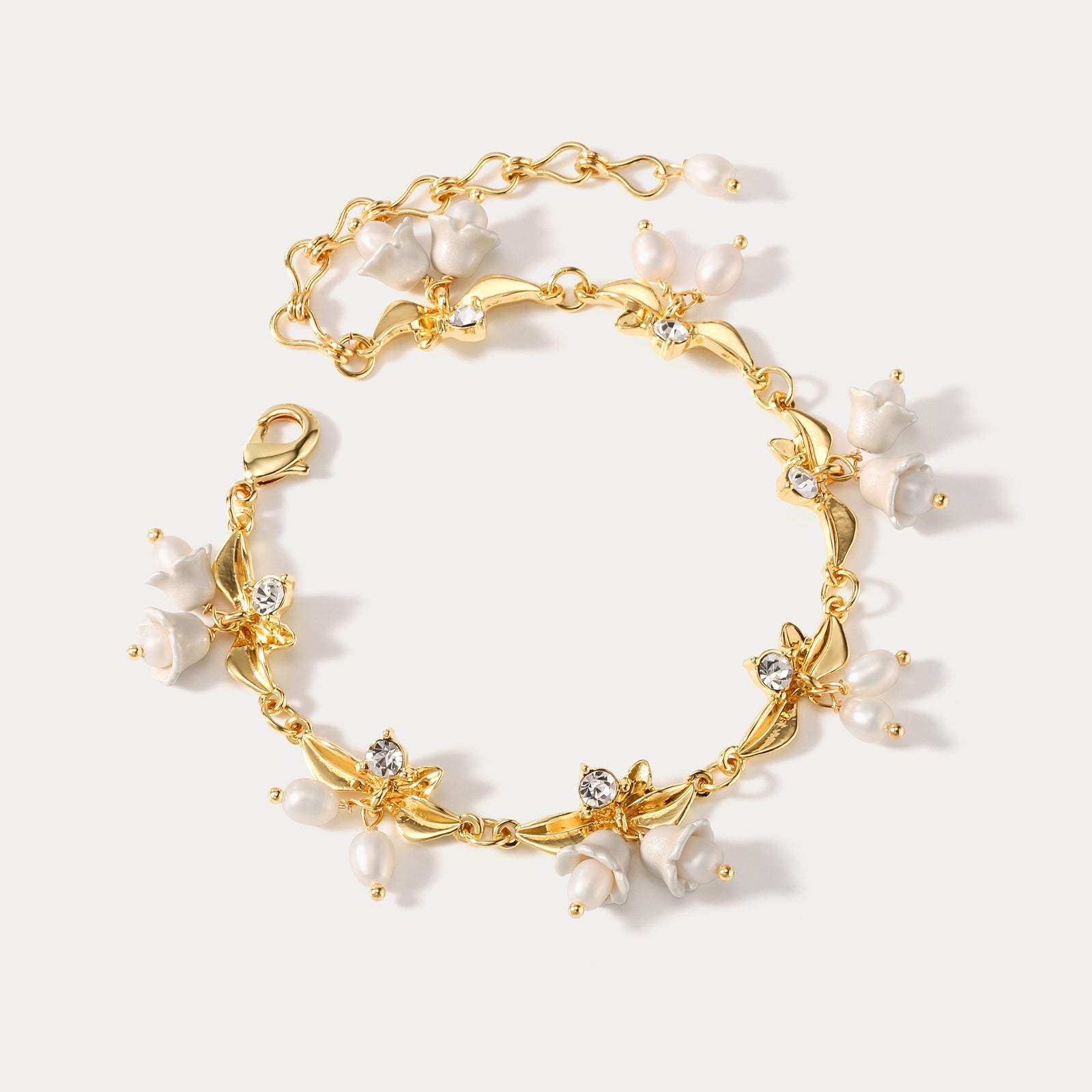 Golden Lily of The Valley Bracelet