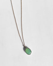 Green, White, Kelly Floating Pendant Necklace