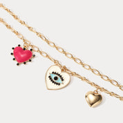 Evil Eye Heart Bracelet