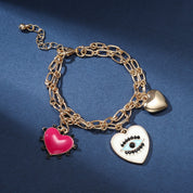 Evil Eye Heart Bracelet