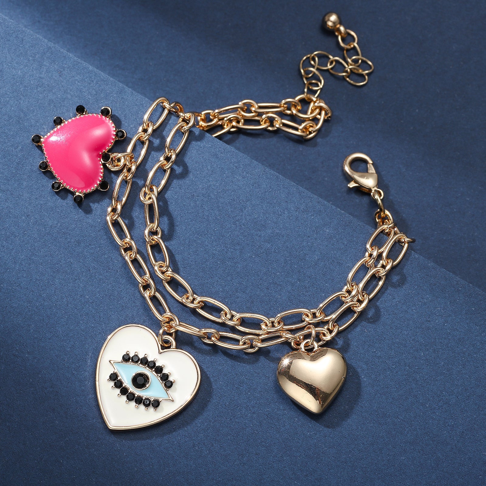 Evil Eye Heart Bracelet