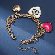 Evil Eye Heart Bracelet