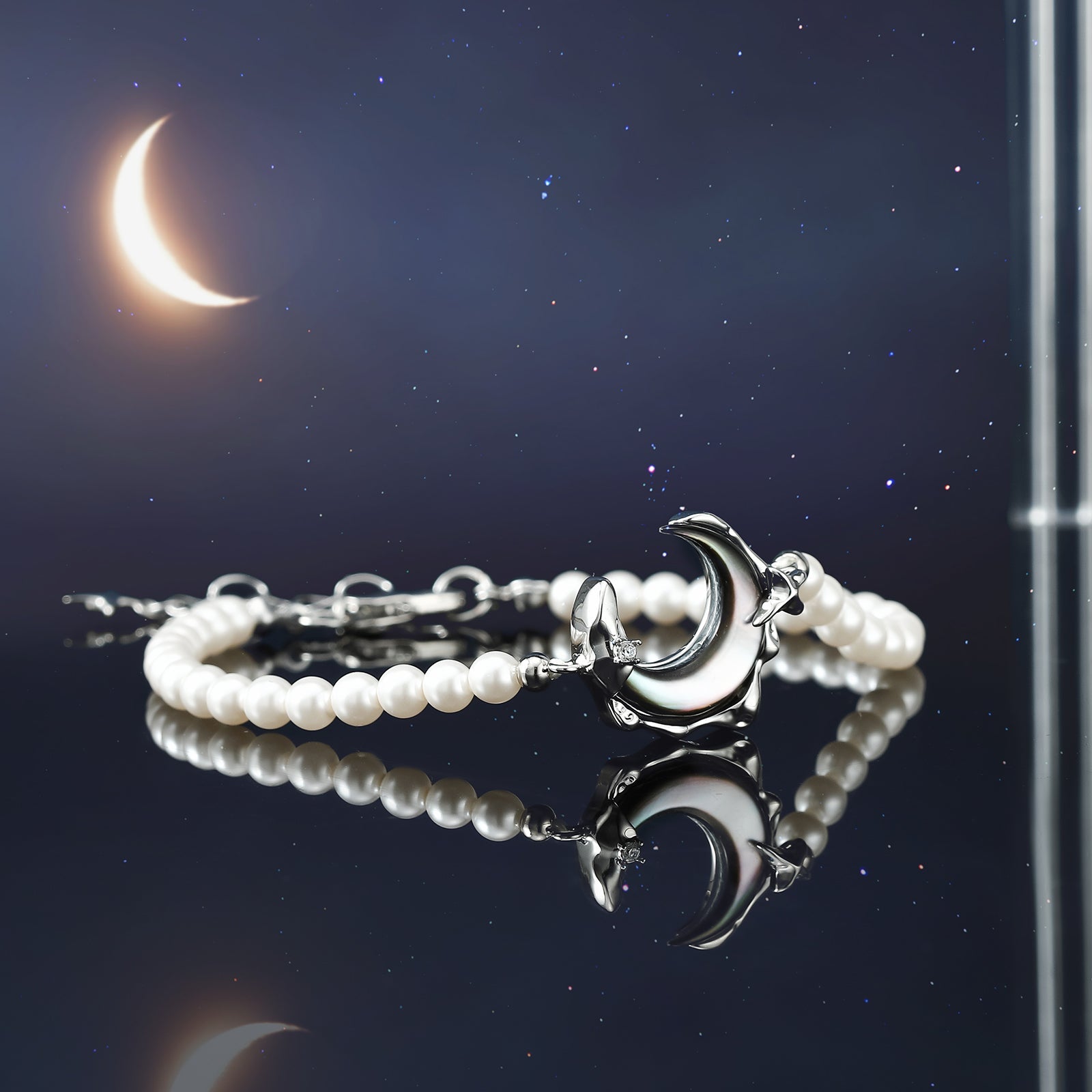 Lunar Tide Pearl Bracelet