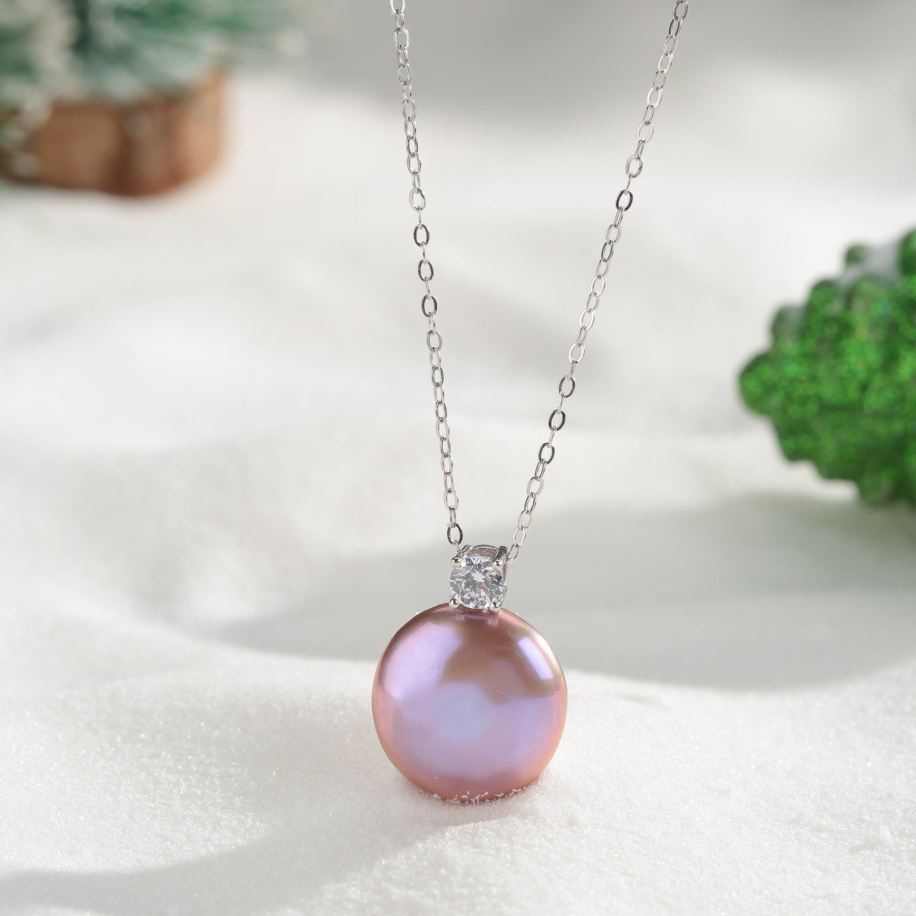 Sasha Coin Baroque Pearl Pendant Necklace