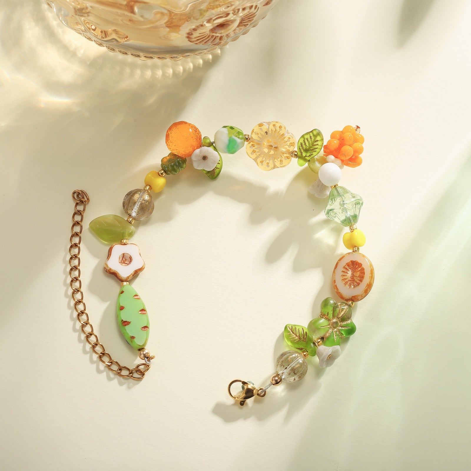 Forest Fruit Gooseberry Beaded Bracelet