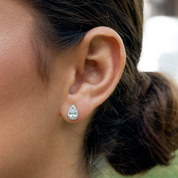 Teardrop Pave CZ Stud