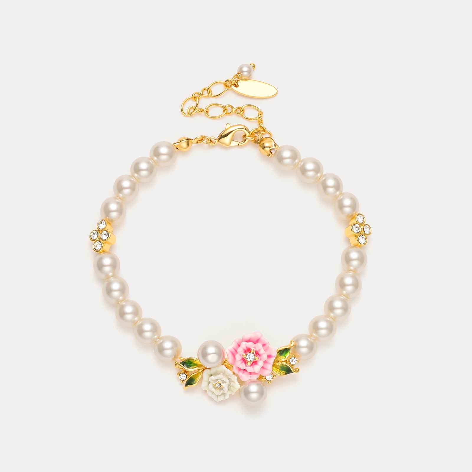 Wild Rose Pearl Bracelet