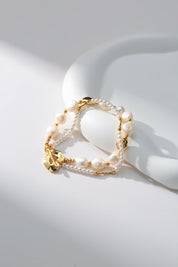 Double-Layered Baroque Pearl Bracelet