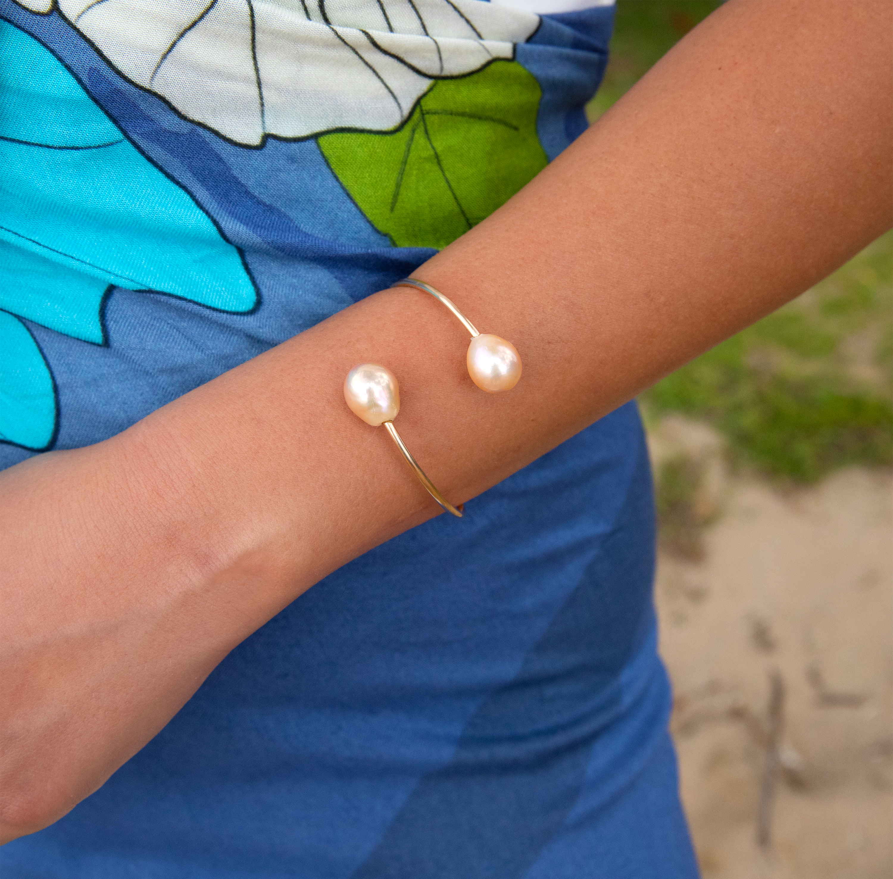 Light Pink Pearl Cuff