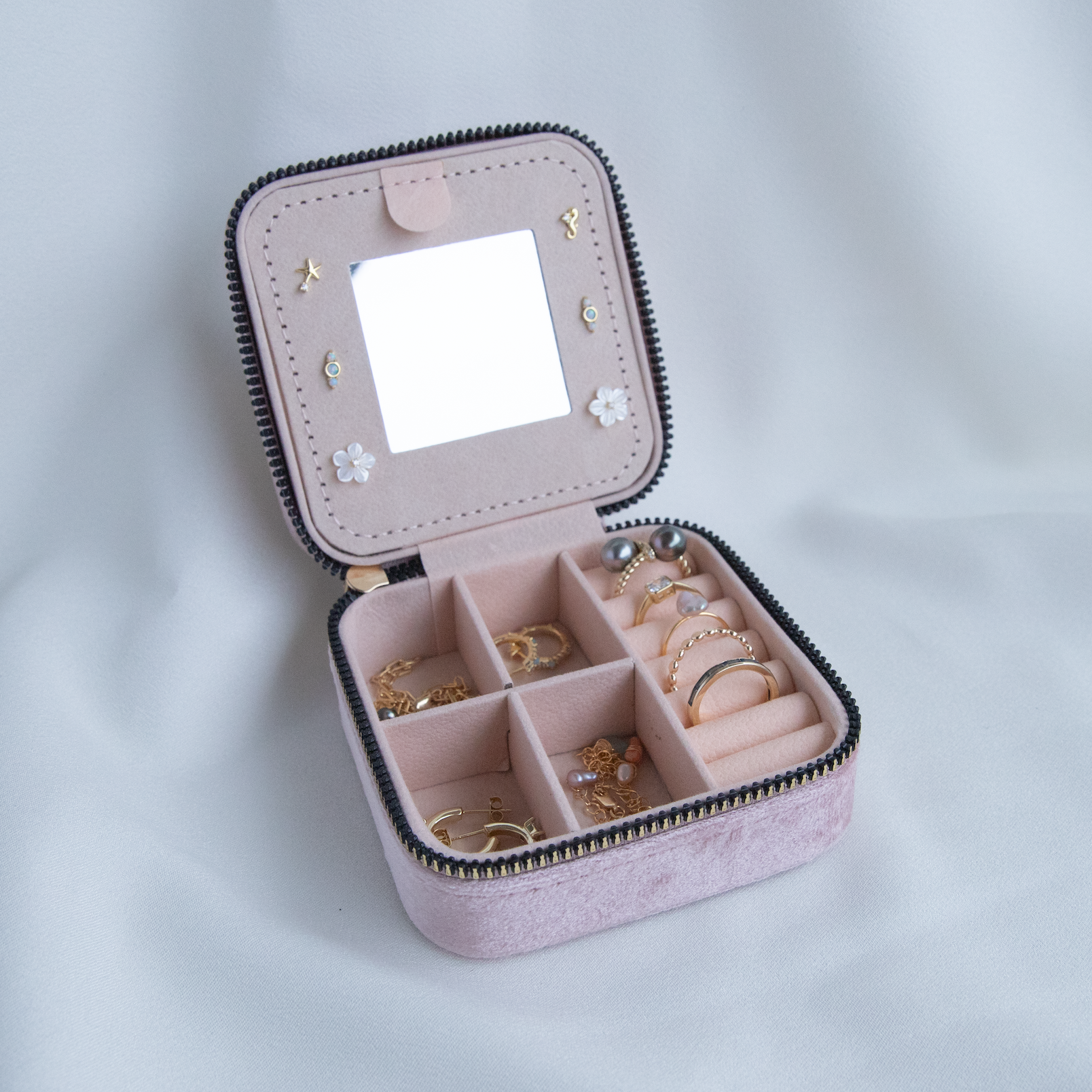 Pink Jewelry Travel Case