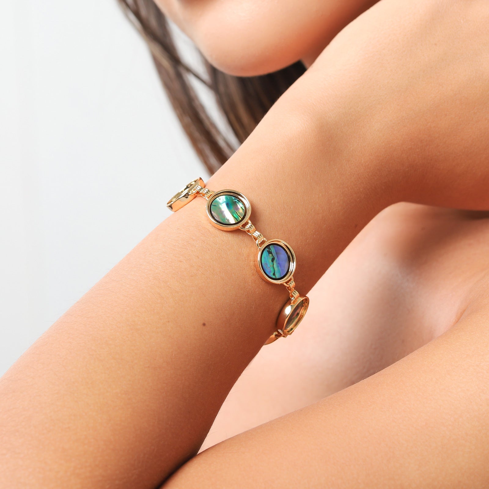 Abalone Shell Oil Painting Bracelet