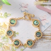 Abalone Shell Oil Painting Bracelet