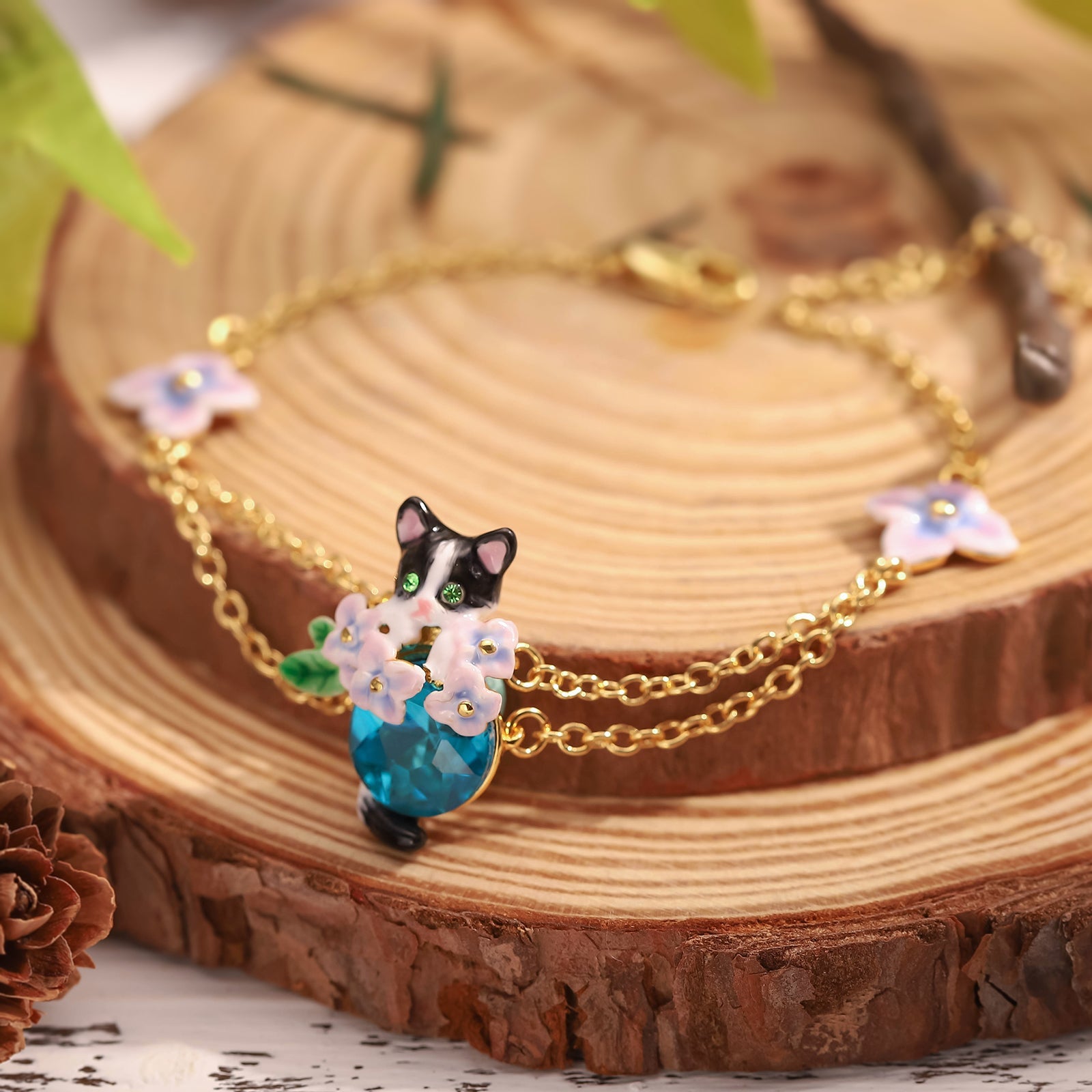 Kitten Sapphire Bloom Bracelet