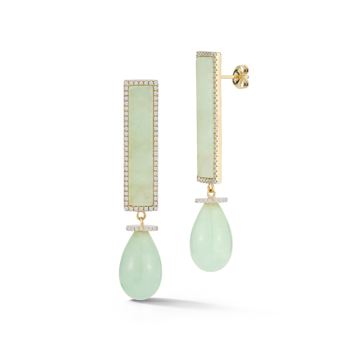 14kt Jade Exclamation Earrings