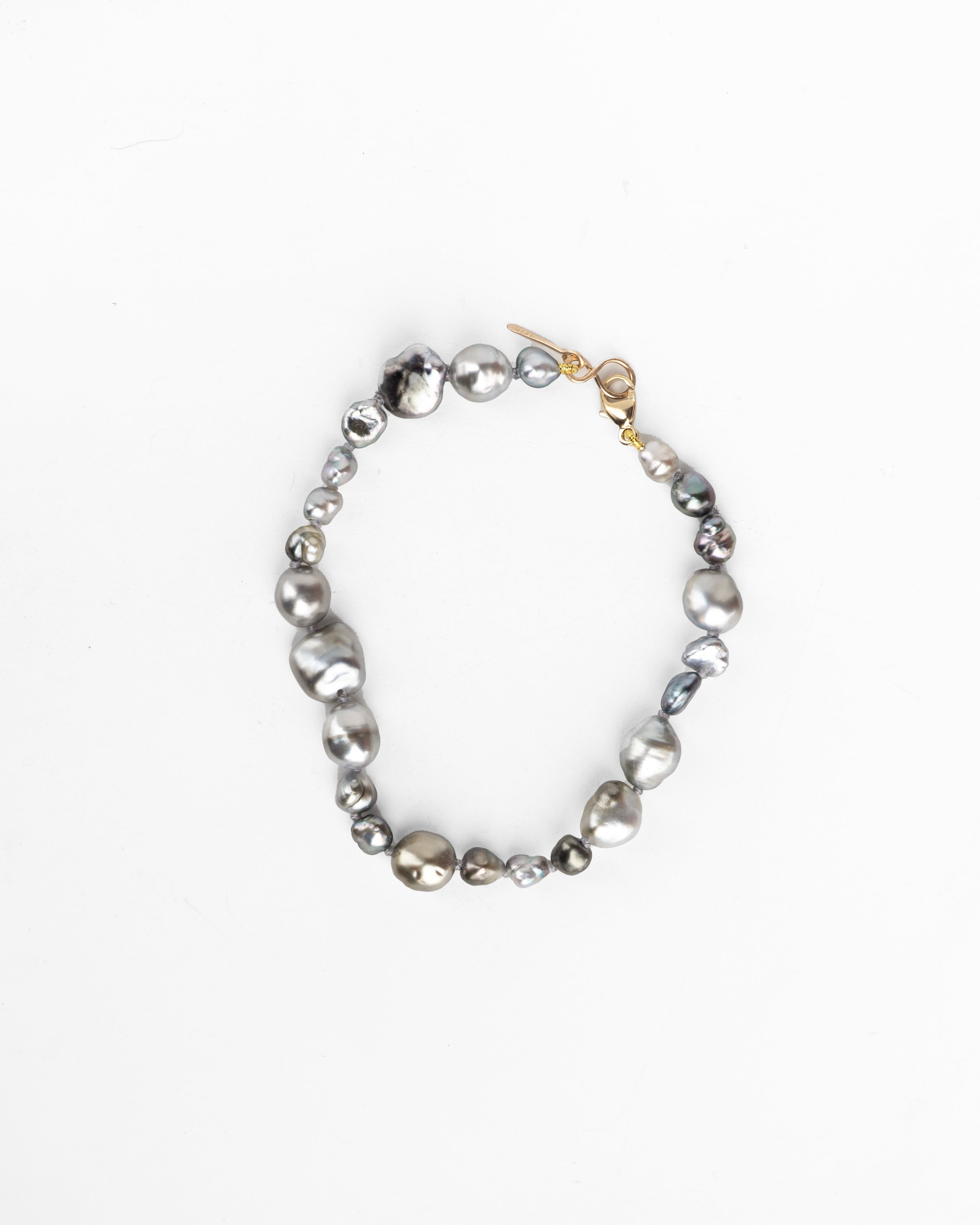 14K Undulating Keshi Layering Bracelet