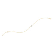 14kt Gold Mini Diamond Circle Chain Bracelet