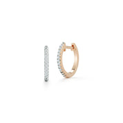 12mm Diamond Huggies - Rose Gold