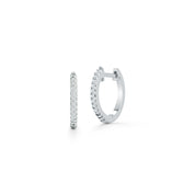 12mm Diamond Huggies - White Gold