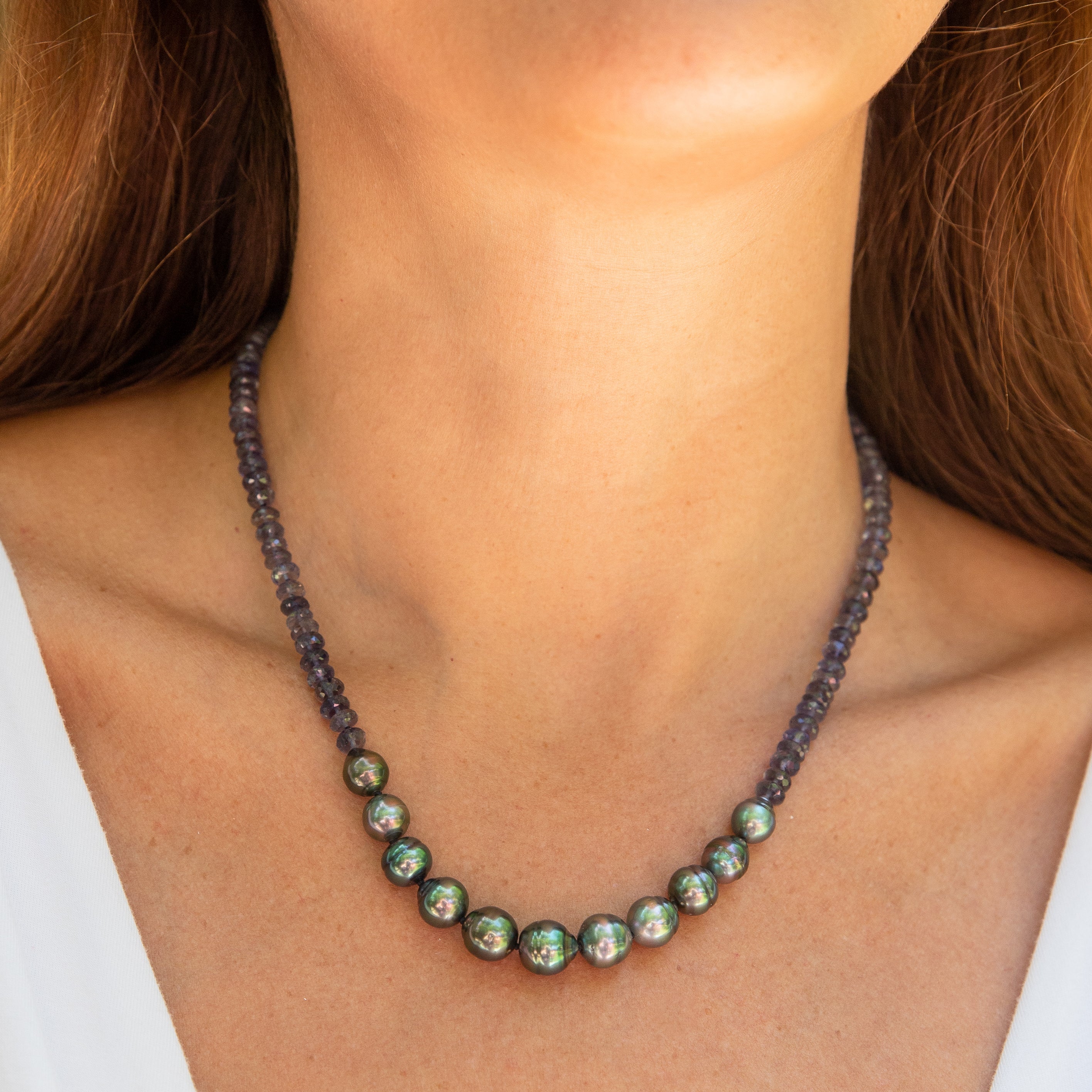 Mana Iolite Tahitian Pearl Necklace