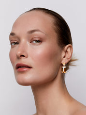 14kt Citrine Frame Earrings