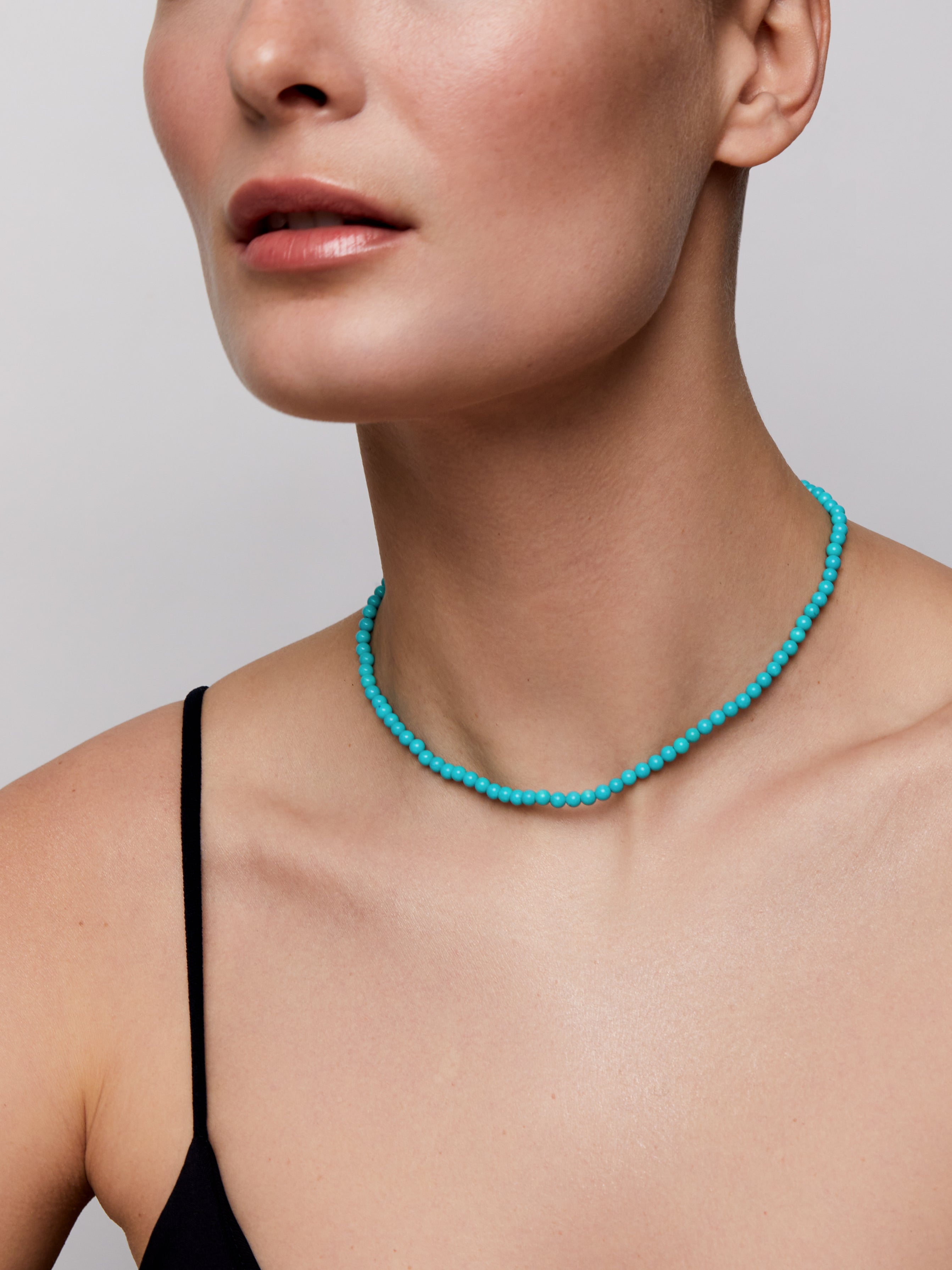 14kt Turquoise  Beaded Choker