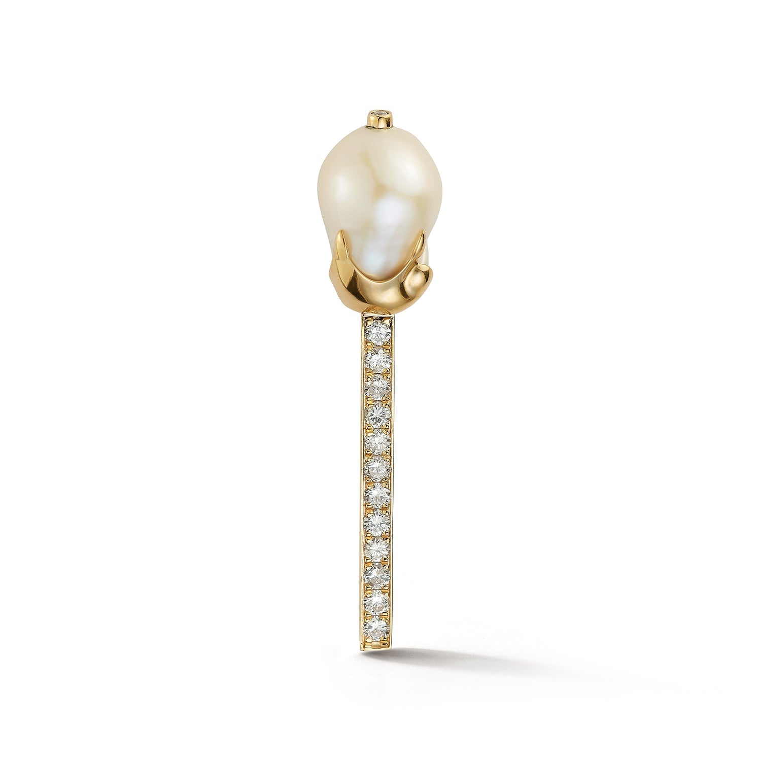 14kt Baroque Pearl Scepter Brooch