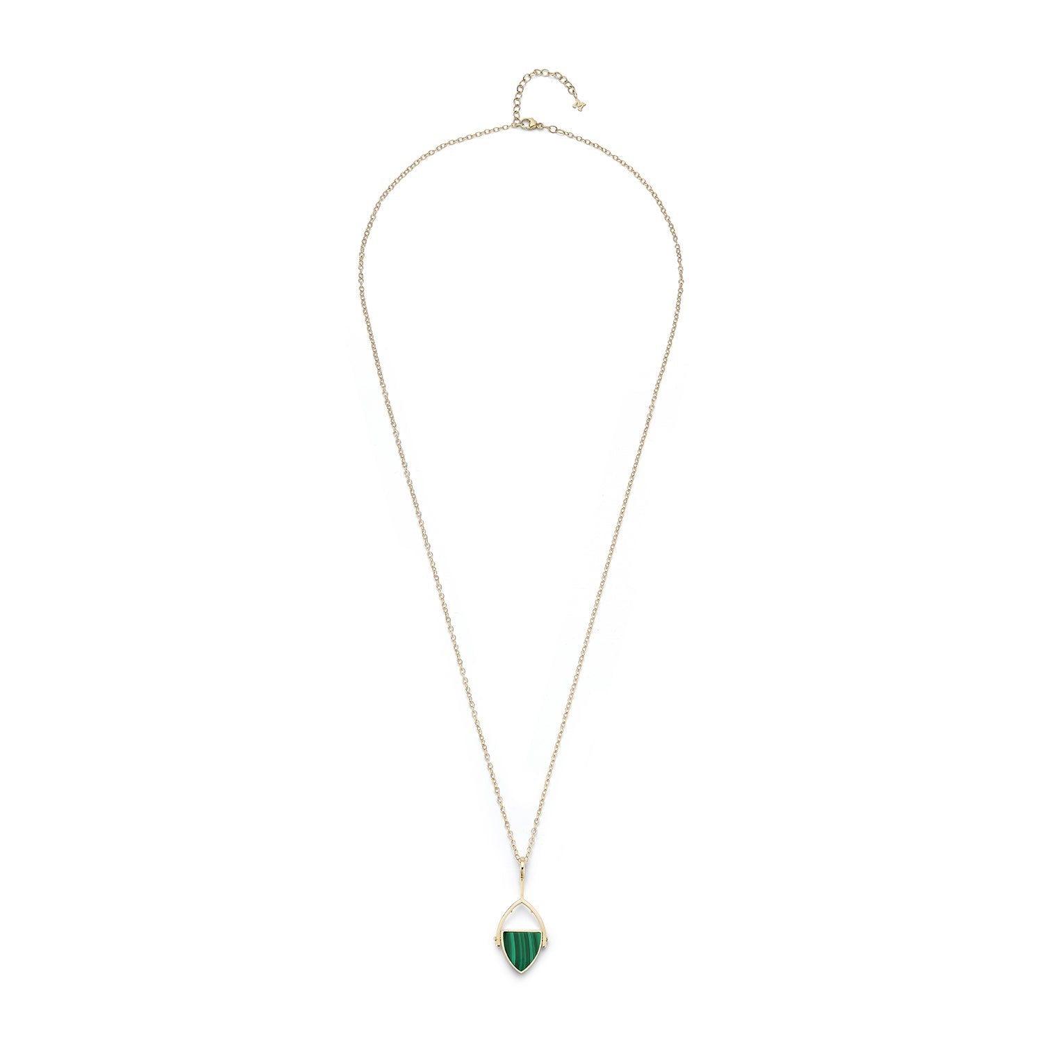 14kt Malachite Flip Necklace