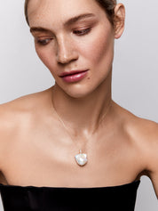 14kt Gold and Diamonds Baroque Pearl Necklace