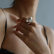 Baroque Pearl Open Closure Ring