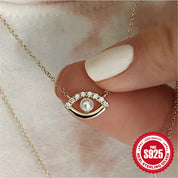 Angel Eyes Pearl Pendant Necklace