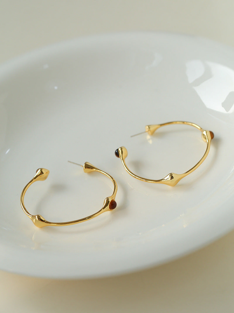 Onyx Hoop Earrings