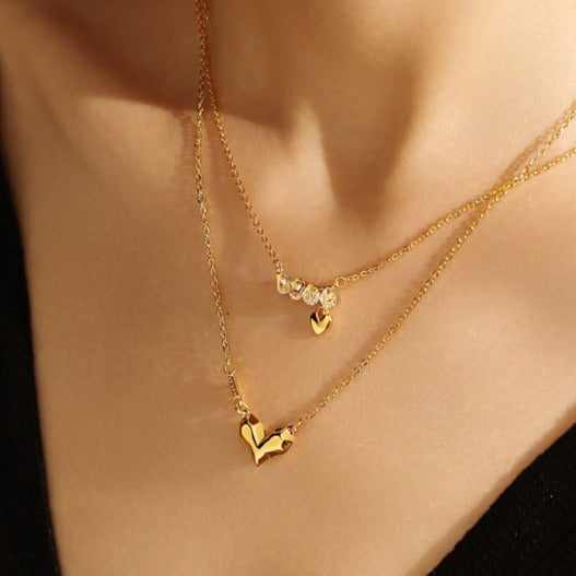 Gold LOVE CZ Necklace