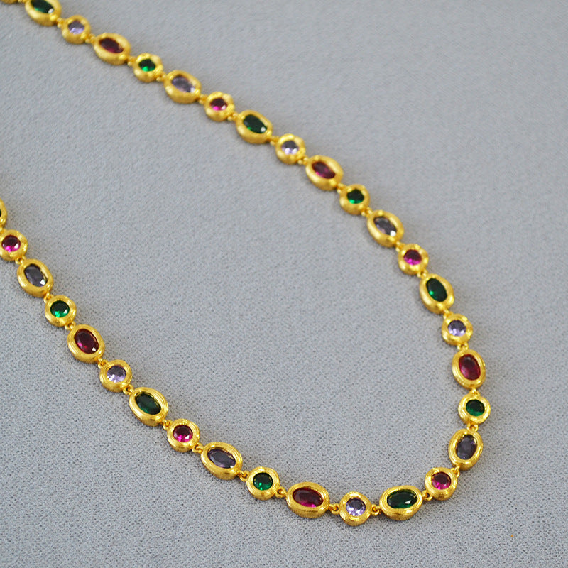 Coloful Gemstones Bracelet and Necklace(Purchase Individually)