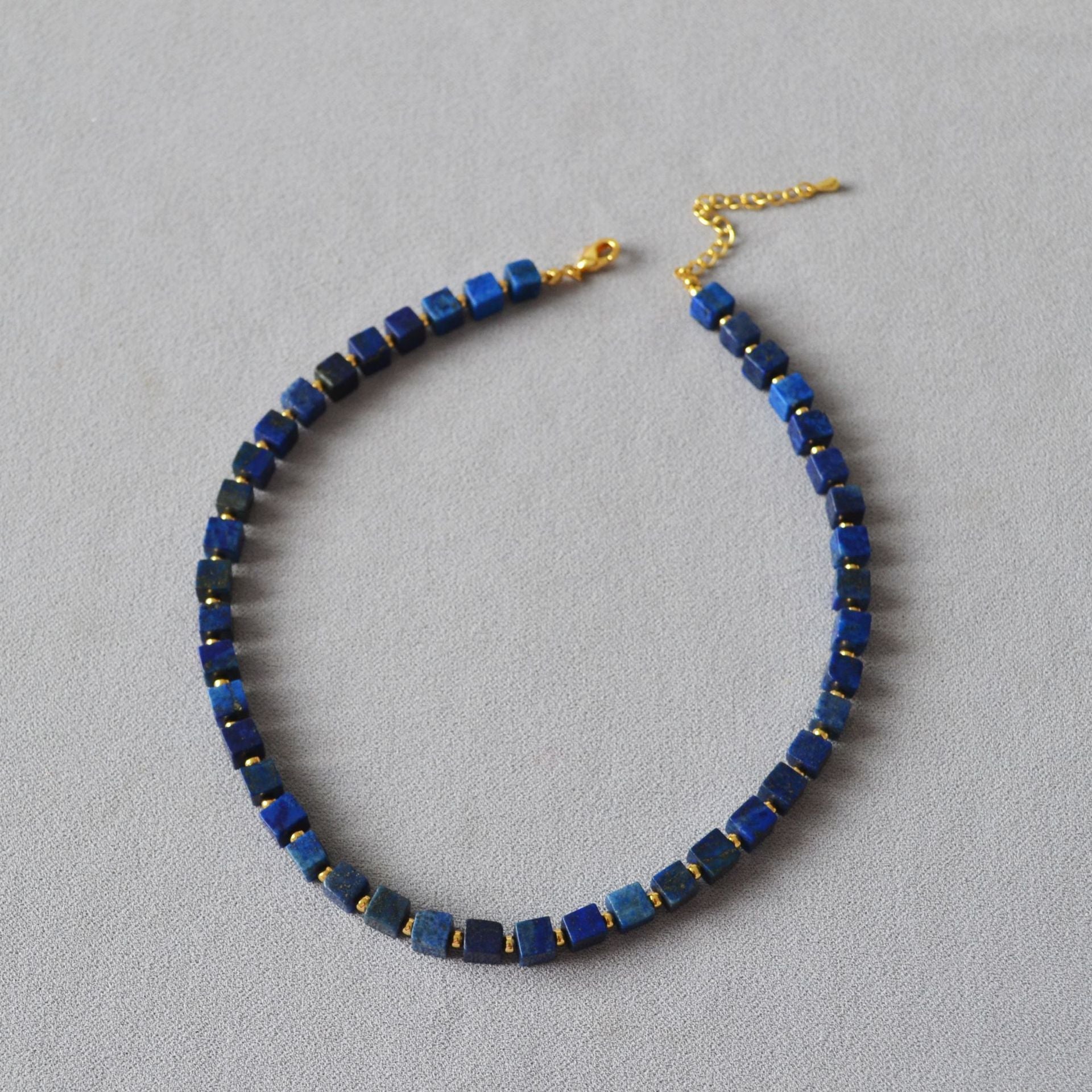 Square Blue Lapis Lazuli Necklace