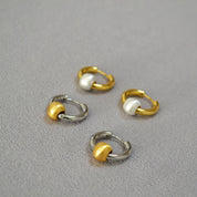 Cats Eye Ball Hoop Earrings