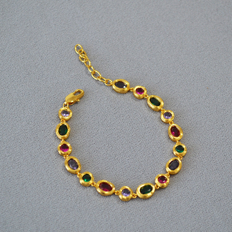 Coloful Gemstones Bracelet and Necklace(Purchase Individually)