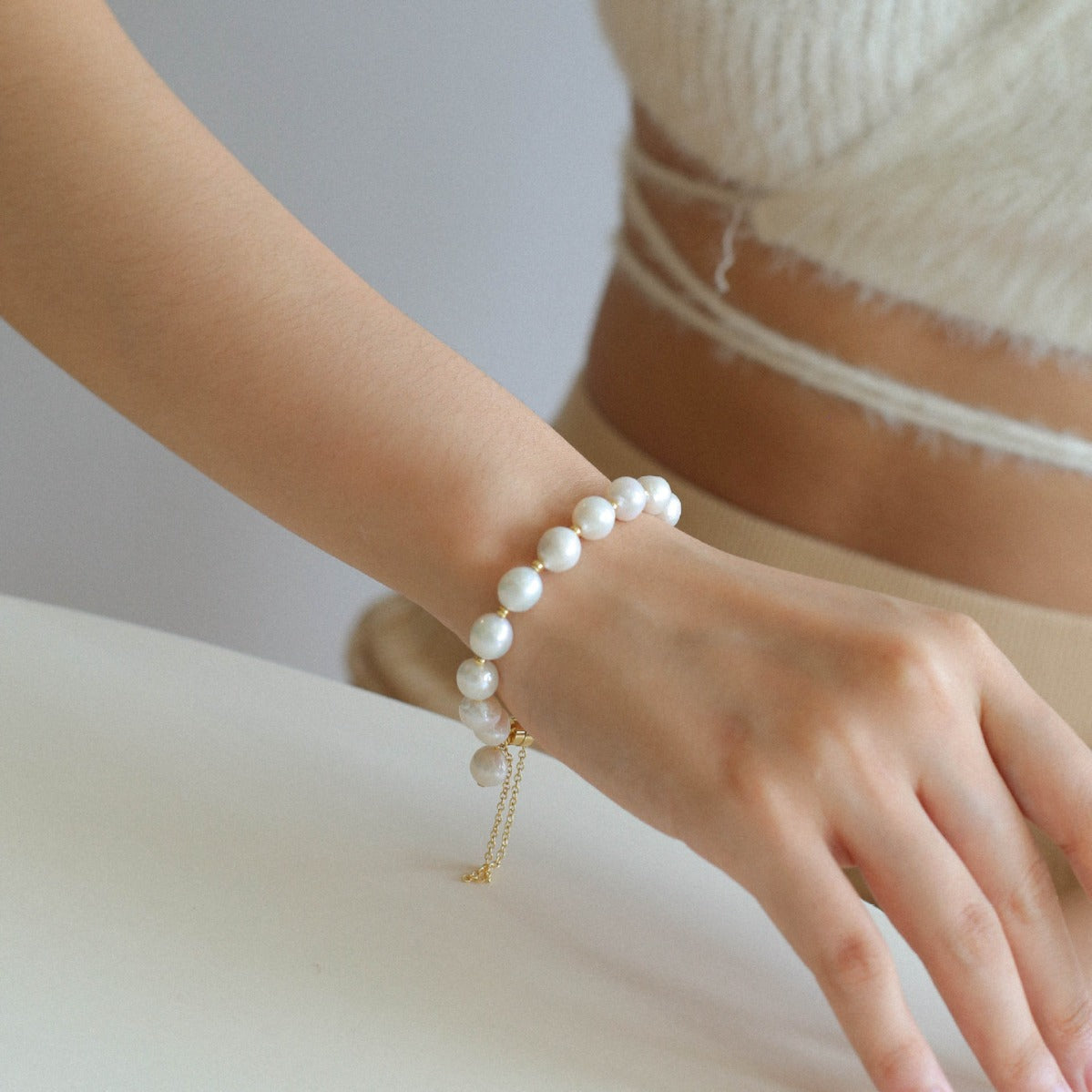 Irregular Freshwater Pearls Magnetic Clasp