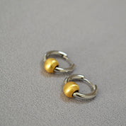 Cats Eye Ball Hoop Earrings