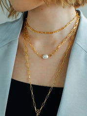 Freshwater Pearl Spliced Chain Necklace