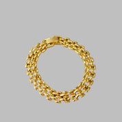 Wide Gold Watch Chain Bracelet