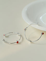 Onyx Hoop Earrings