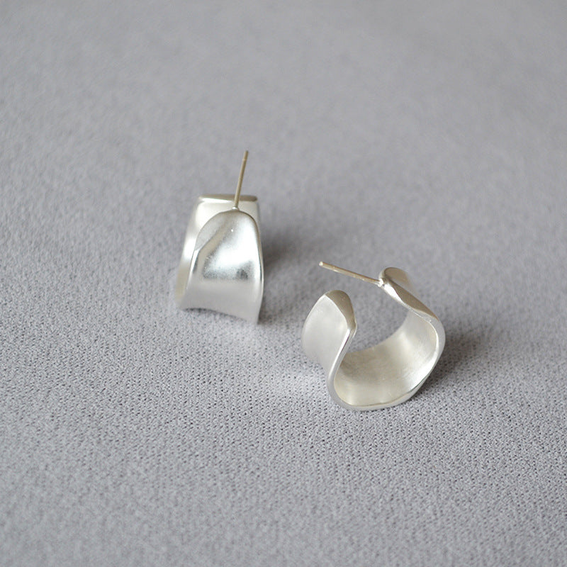 Irregular C-Shape Hoop Earrings