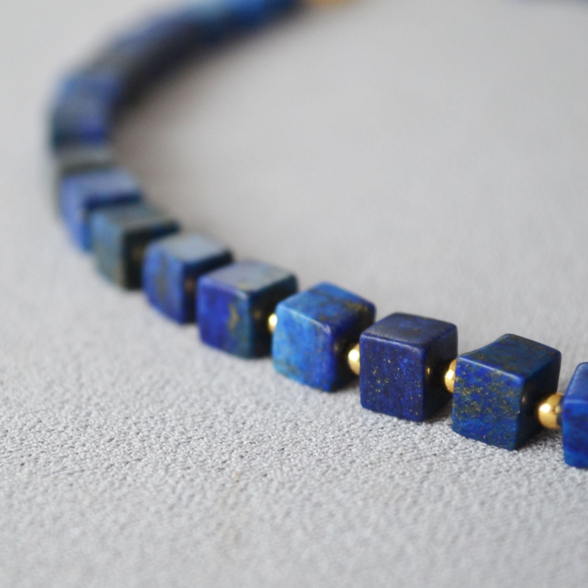 Square Blue Lapis Lazuli Necklace