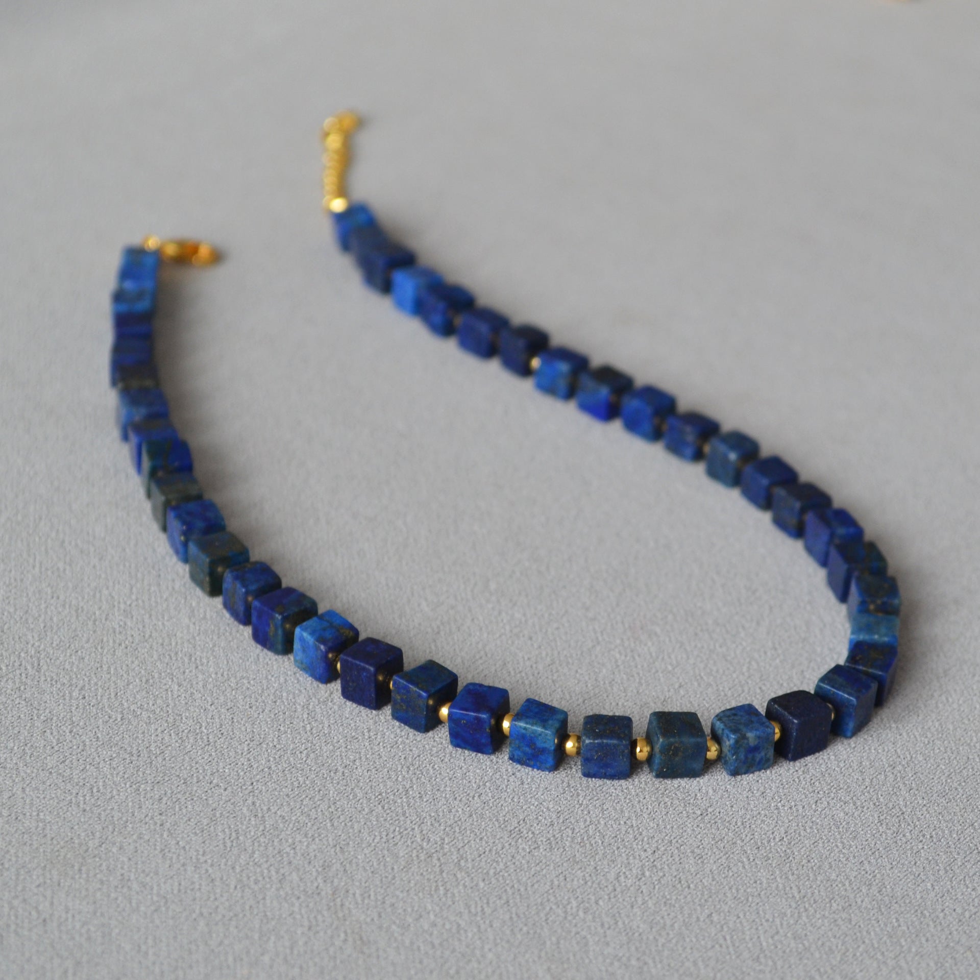 Square Blue Lapis Lazuli Necklace