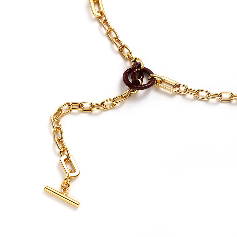 OT Lock Gold Chain Necklace