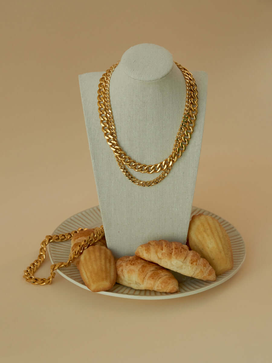 THE CHUNKY CUBAN NECKLACE & BRACELET- LINK COLLECTION